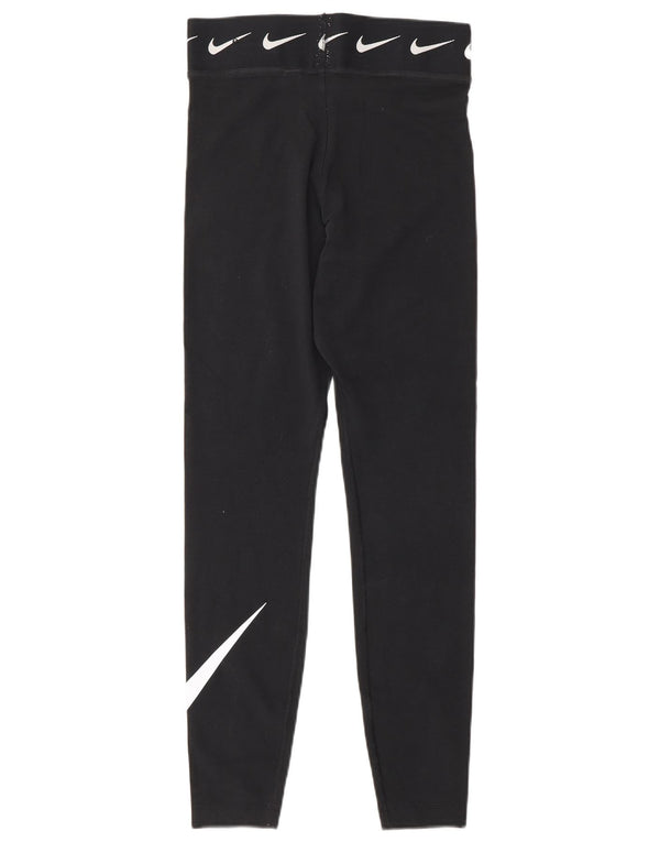 Nike ženske grafičke tajice UK 10 male crne pamučne
