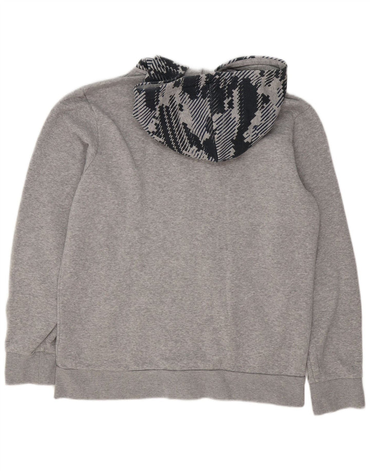 Adidas muški pulover s kapuljačom na patentni zatvarač veliki sivi geometrijski