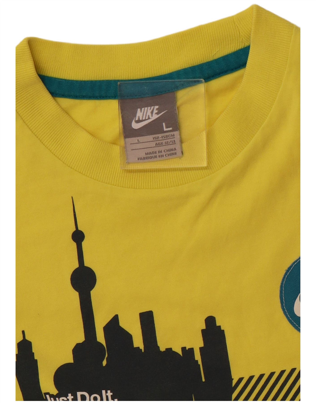 NIKE Boys Graphic Vest Top 12-13 Year Large Yellow