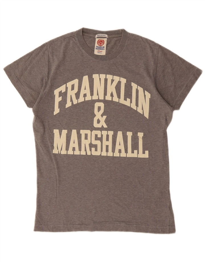 FRANKLIN & MARSHALL Muška klasična majica s kratkim rukavima, mali sivi pamuk