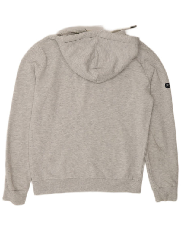 Superdry muška majica s kapuljačom s kapuljačom, srednje sivi pamuk
