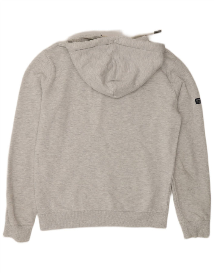 Superdry muška majica s kapuljačom s kapuljačom, srednje sivi pamuk