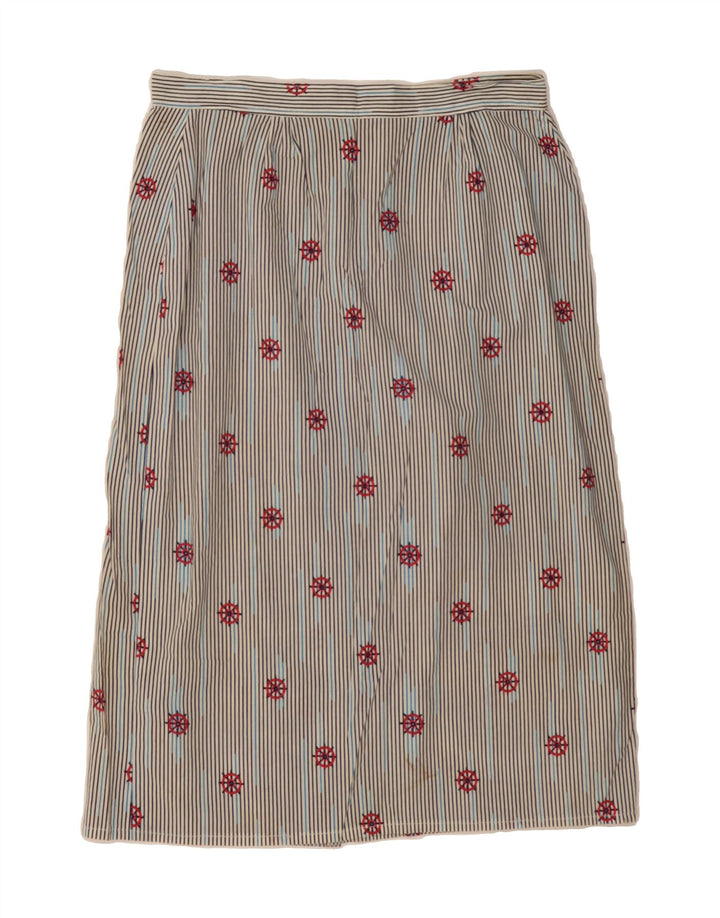 VINTAGE Womens Straight Skirt W28 Medium Grey Pinstripe Vintage Vintage and Second-Hand Vintage from Messina Hembry 