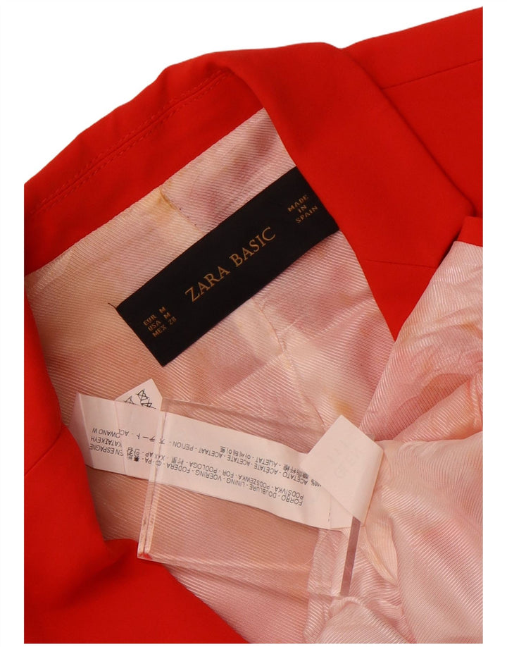 Zara ženski sako sa 1 gumbom, UK 38, srednje crveni acetat