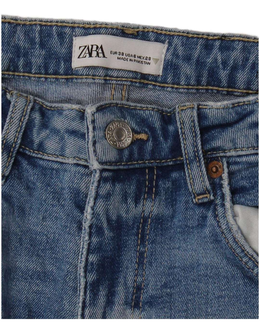 Zara ženske skraćene traperice EU 38 male W28 L25 plave