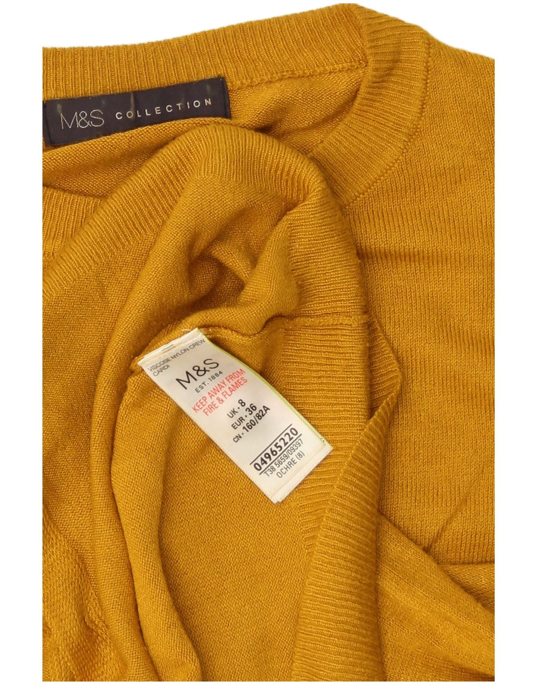 Marks & Spencer ženski prekomjerni kardigan pulover UK 8 Small Yellow