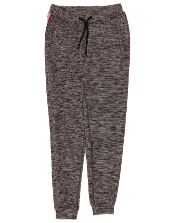 Superdry Womens Graphic Tracksuit Trousers Joggers UK 8 Small Grey Flecked