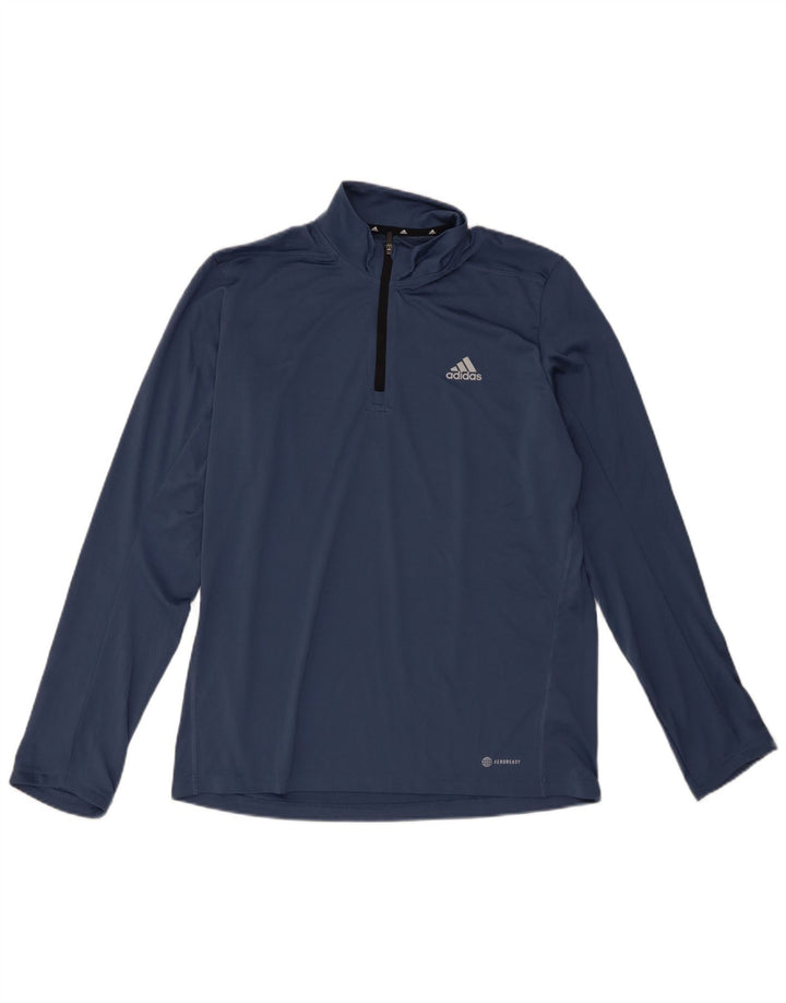 Adidas muška trenirka Aeroready Zip Neck Top srednje tamnoplava