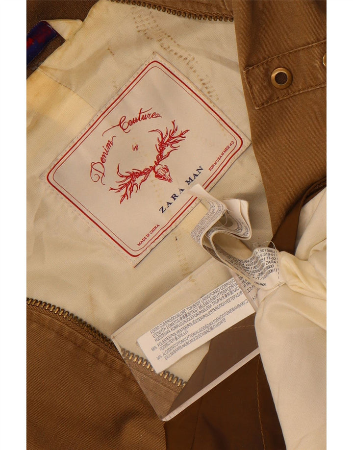 Zara muška bomber jakna UK 38 srednje smeđi poliester u boji