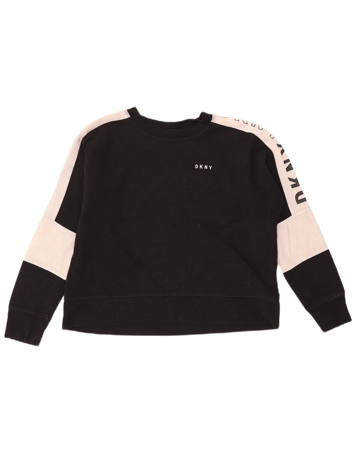 Dkny Ženski džemper s grafičkim motivima UK 14 srednje crne boje