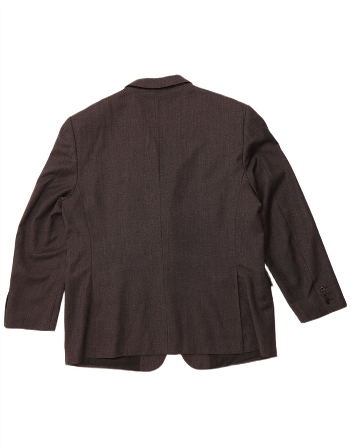 BIAGIOTTI Muška jakna sako s 3 gumba UK 40 Velika siva merino vuna