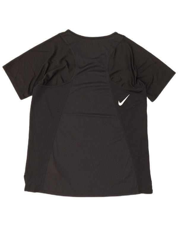 Nike Ženska majica kratkih rukava Dri Fit UK 10 Mala crna poliesterska