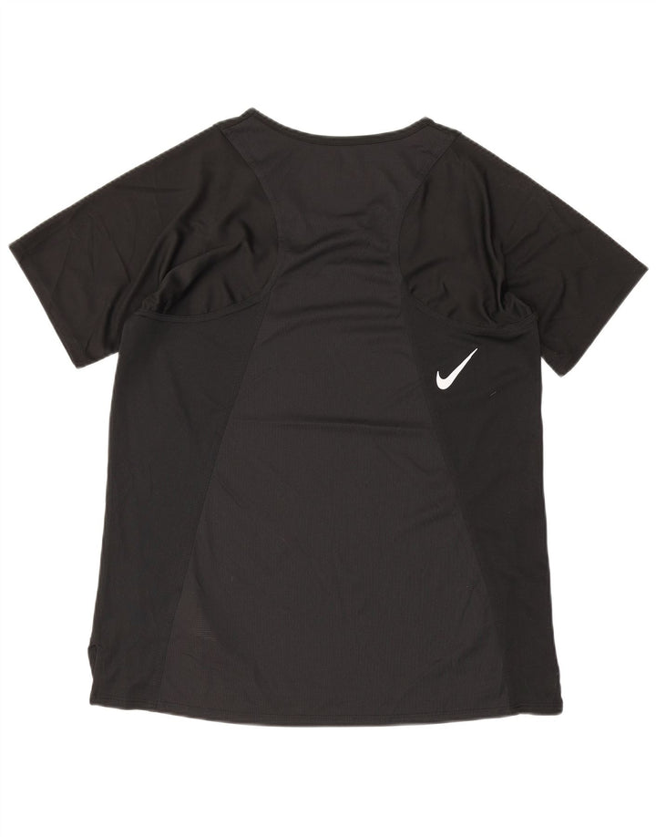 Nike Ženska majica kratkih rukava Dri Fit UK 10 Mala crna poliesterska