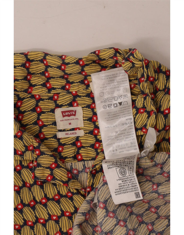 Levi's muška košulja kratkih rukava s apstraktnim uzorkom srednje žute boje od liocela