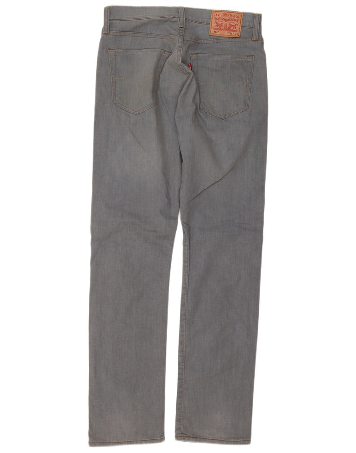 Levi's muške 504 ravne traperice W31 L34 sivi pamuk