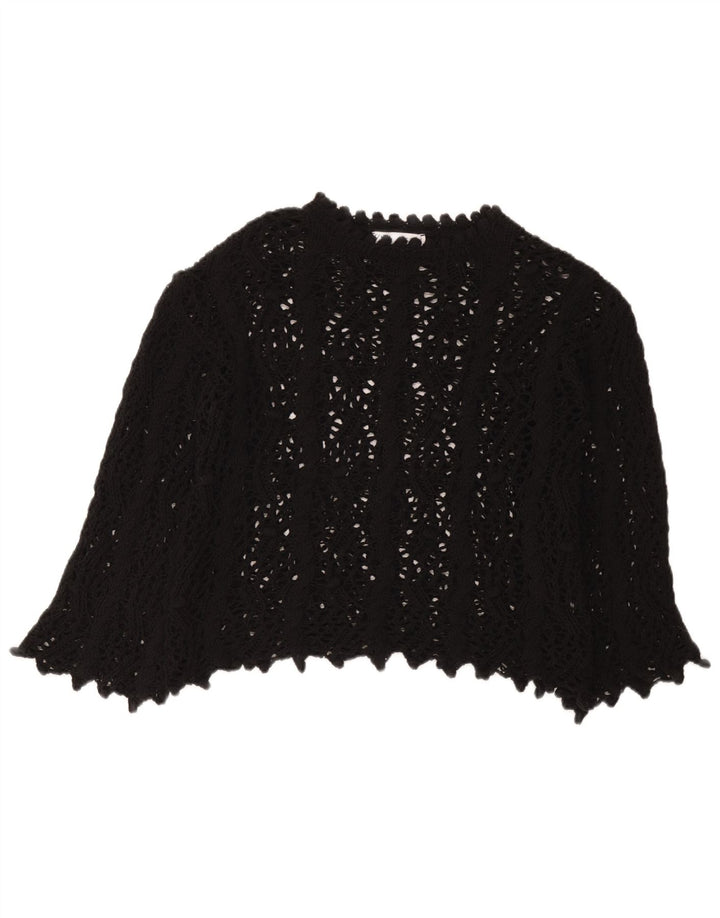 Zara ženska heklana bluza Top UK 10 Mala crna