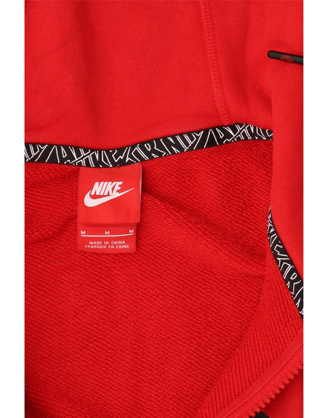 NIKE muška pulover s kapuljačom s grafičkim zatvaračem srednje crvene boje