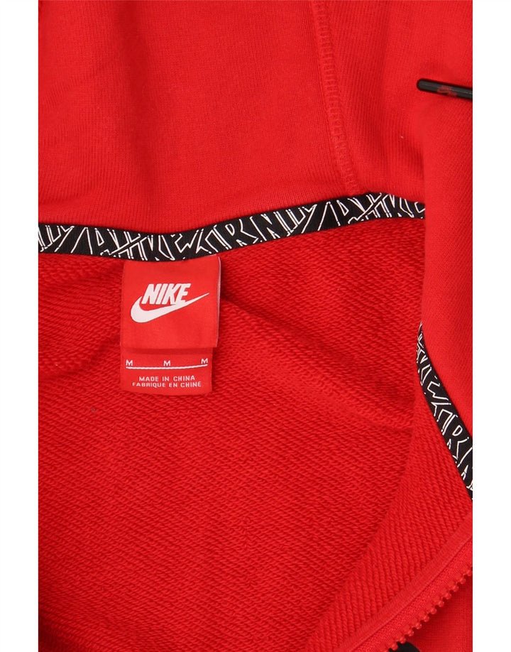 NIKE muška pulover s kapuljačom s grafičkim zatvaračem srednje crvene boje
