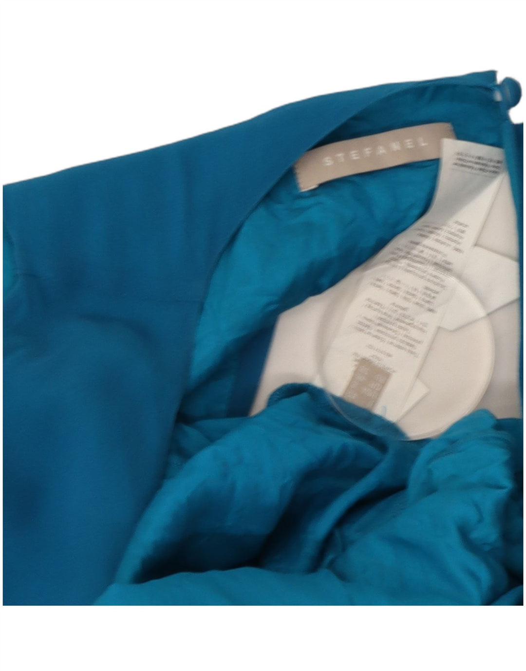 Stefanel ženska prevelika haljina A-kroja s otvorenim ramenima US 8 srednje plava