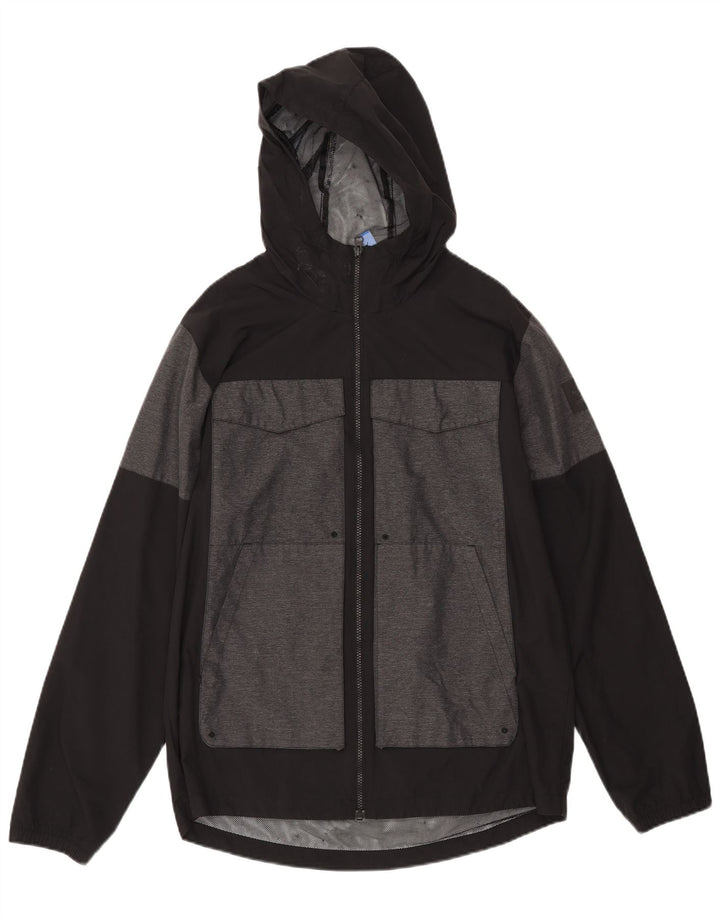 ADIDAS muška kišna jakna s kapuljačom UK 38 srednje crna poliester u boji