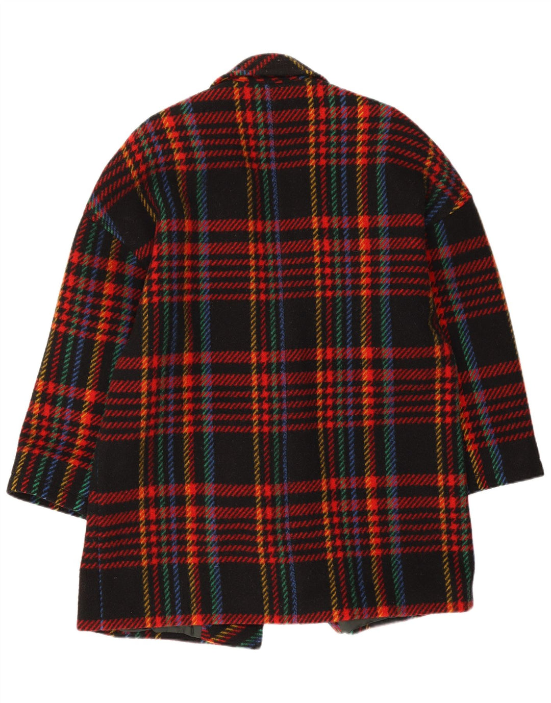 Vintage ženski sako s 1 gumbom IT 46 veliki raznobojni karirani