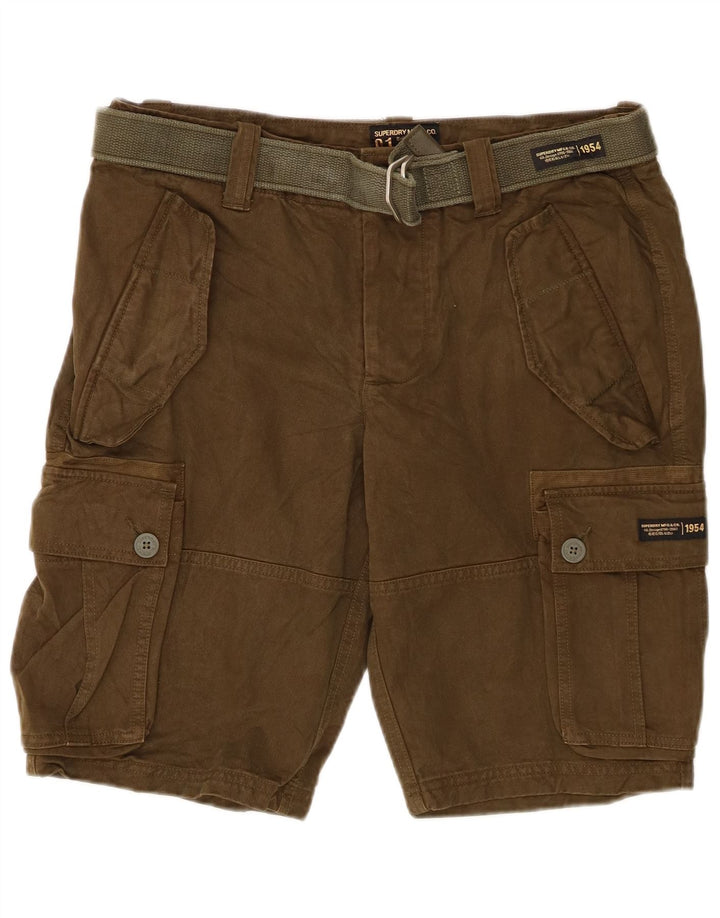 Superdry muške kargo kratke hlače W32, srednji kaki pamuk