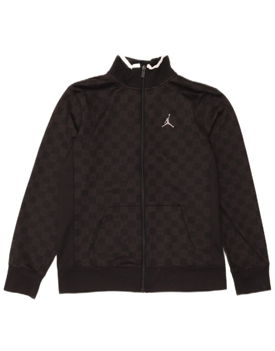 Gornja jakna trenirke Jordan Boys Graphic 12-13 Year Large Black Geometric