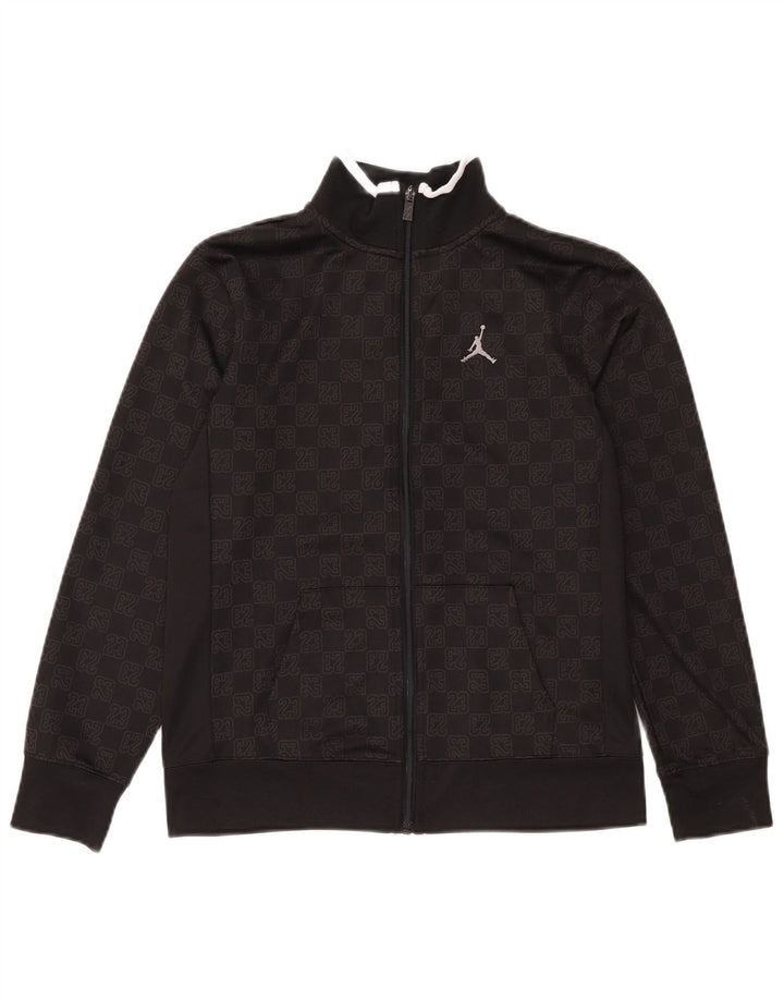 Gornja jakna trenirke Jordan Boys Graphic 12-13 Year Large Black Geometric