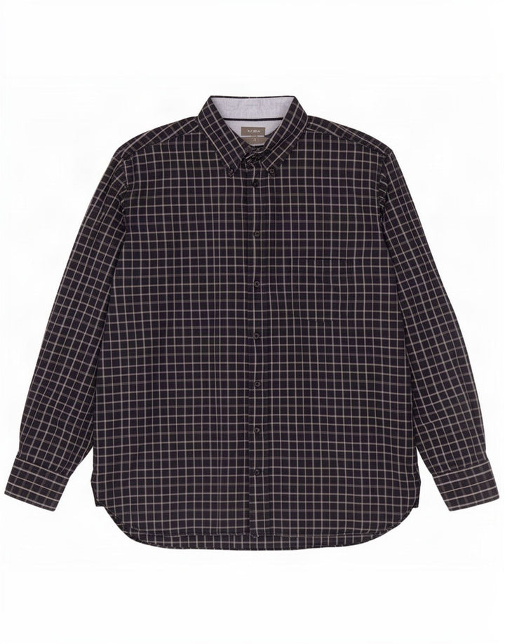 J. Crew muška košulja 2XL tamnoplavi pamuk od ginghama
