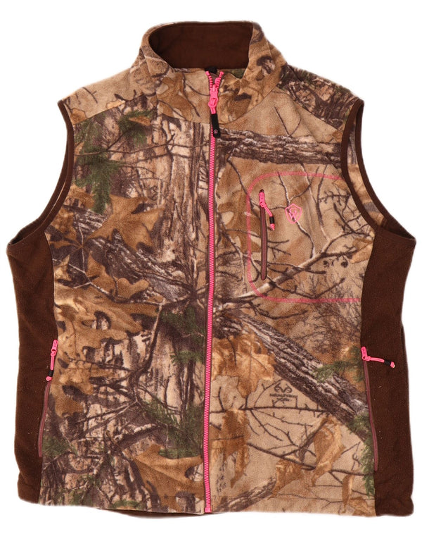 GAME WINNER Ženska jakna od flisa UK 20 2XL Smeđa kamuflažna poliester