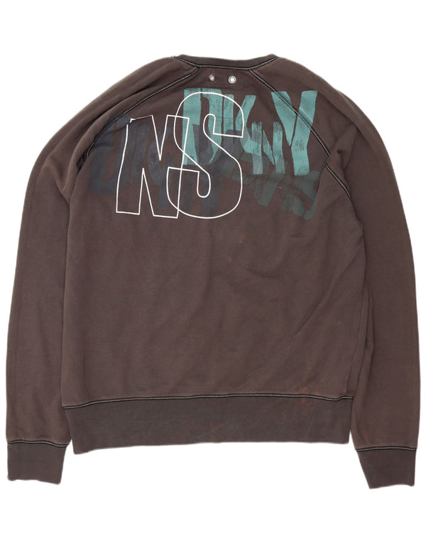 Dkny muški džemper s grafičkim motivima XL, sivi pamuk