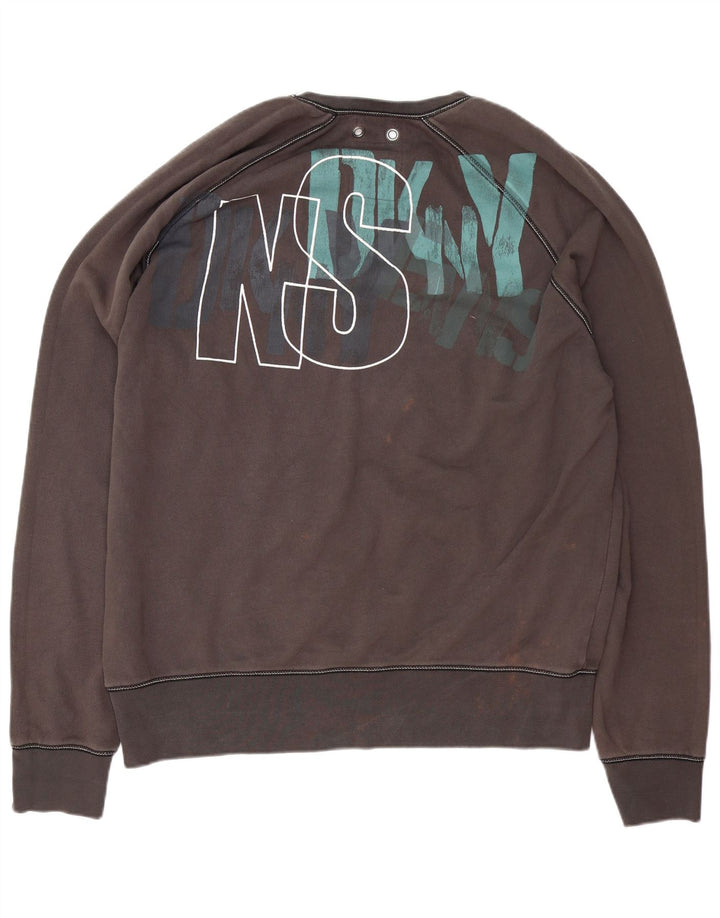 Dkny muški džemper s grafičkim motivima XL, sivi pamuk