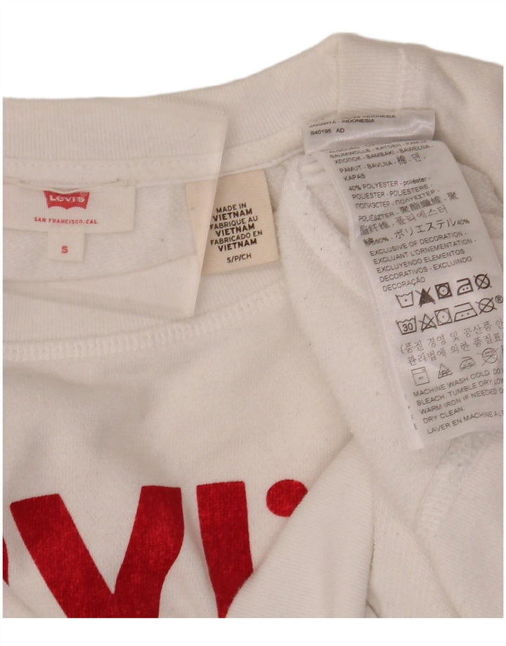 LEVI'S ženski džemperi velike veličine UK 10 Mali bijeli pamuk