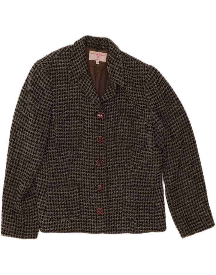 Emanuel Ungaro Ženska jakna sa 5 gumba IT 50 XL crna houndstooth