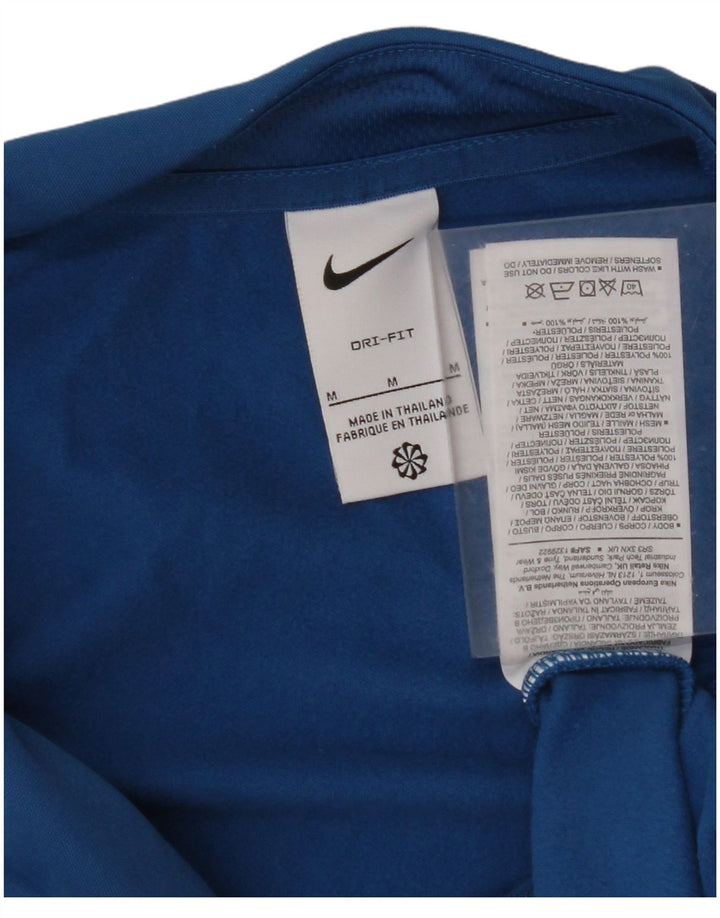 NIKE Ženska trenirka Dri Fit Zip Neck Top UK 14 Srednje plava
