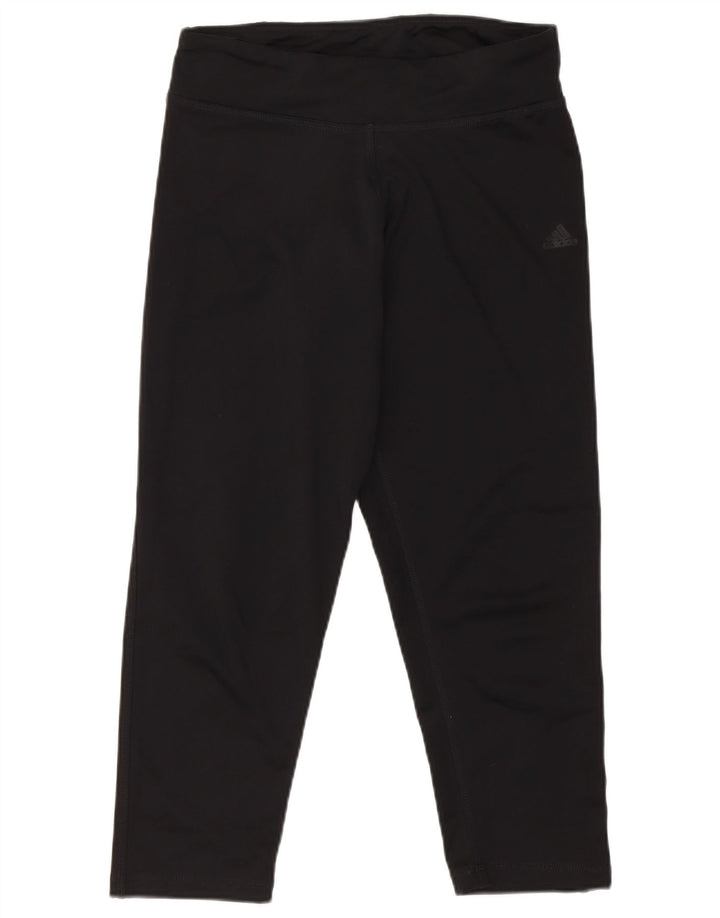 Adidas ženske kapri tajice UK 8/10 male crne poliesterske