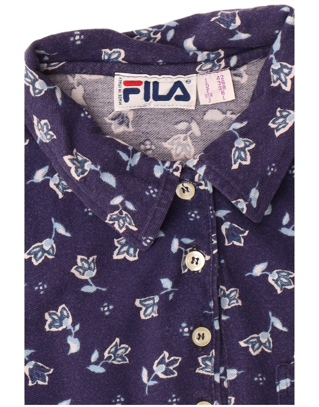 FILA ženska polo majica bez rukava IT 42 Srednje tamnoplava cvjetna