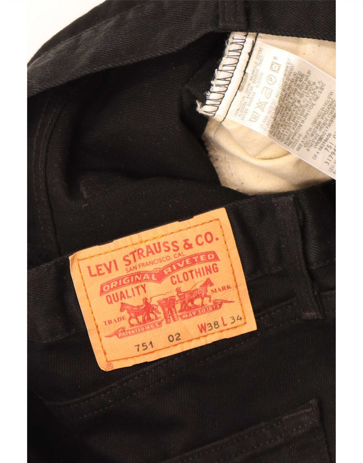 Levi's muške 751 ravne traperice W38 L34 crni pamuk