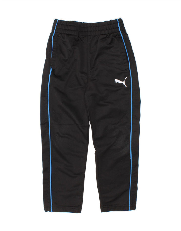 PUMA Boys Tracksuit Trousers 3-4 Years Black Polyester Vintage Puma and Second-Hand Puma from Messina Hembry 