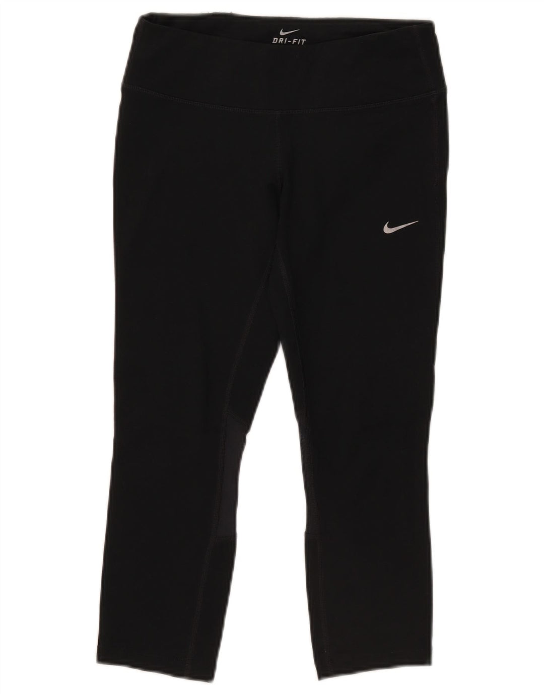 Nike Ženske Dri Fit Capri tajice UK 10 Male crne poliesterske
