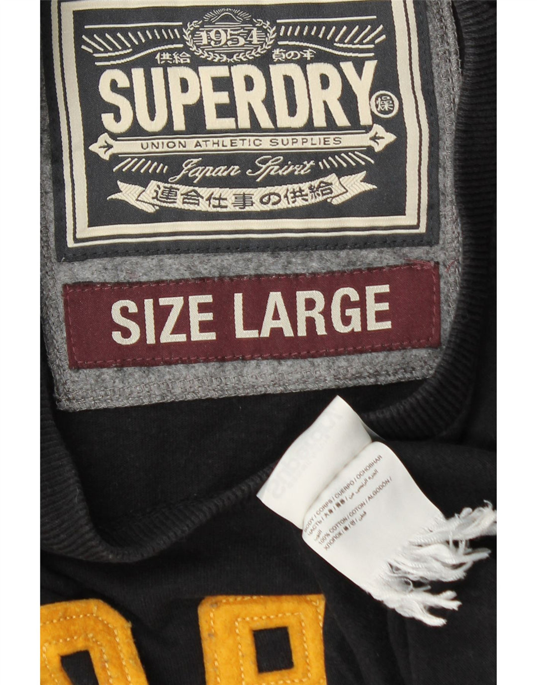 SUPERDRY muška majica dugih rukava s grafikama, veliki crni pamuk