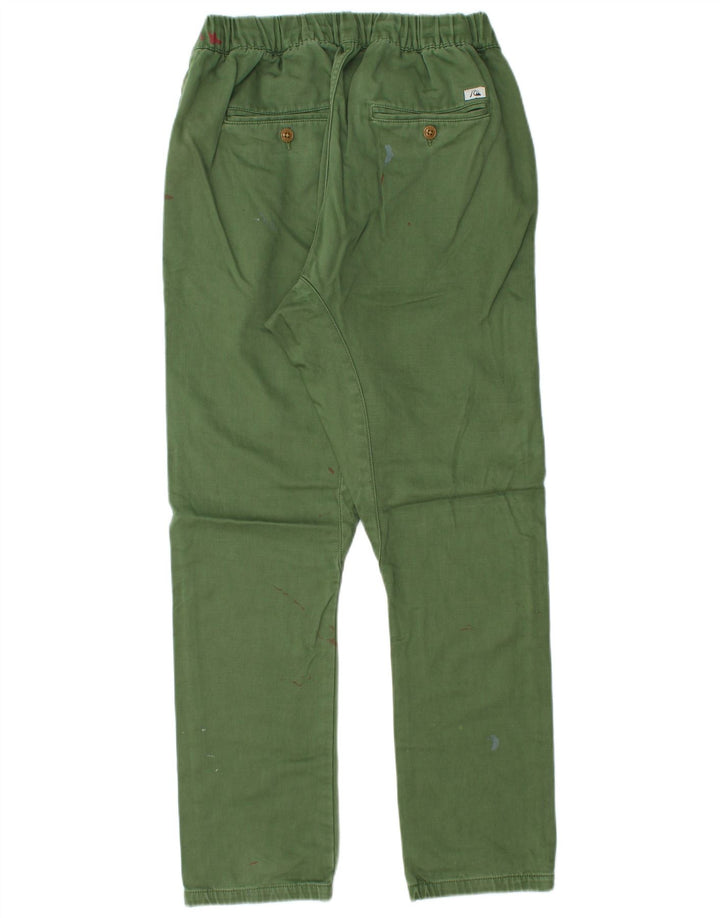 Quiksilver muške ravne chino hlače srednje veličine W30 L30 zeleni poliester