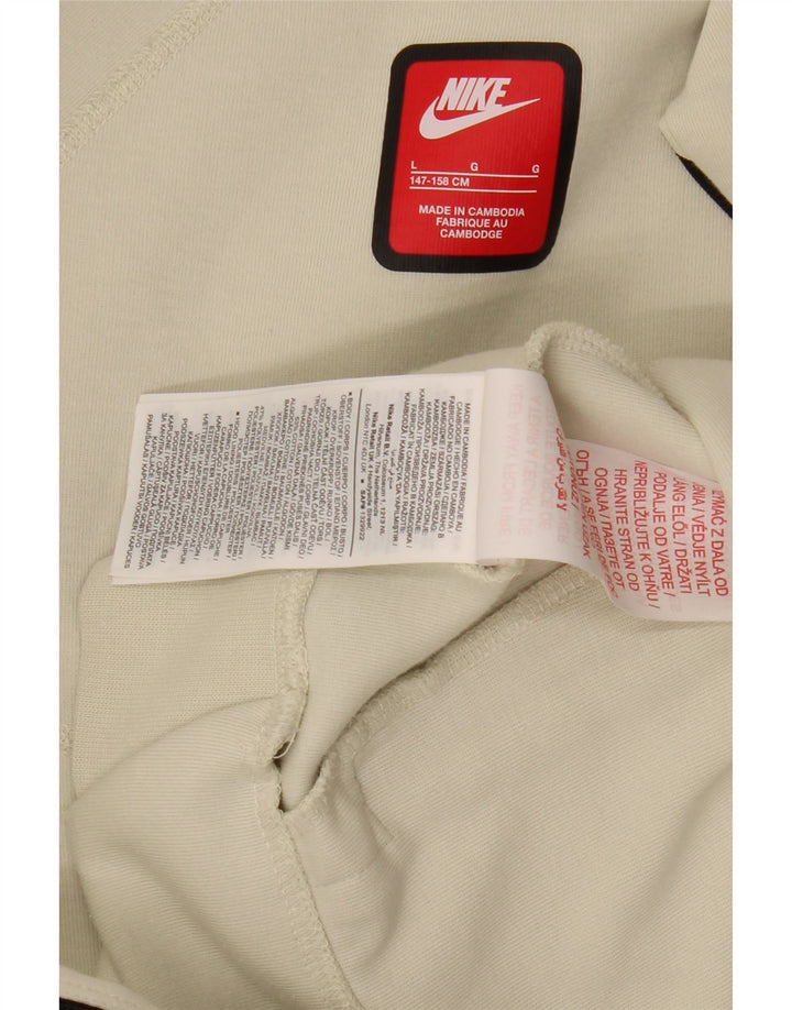 NIKE pulover s kapuljačom na patentni zatvarač za dječake 12-13 godina, veliki bijeli pamuk