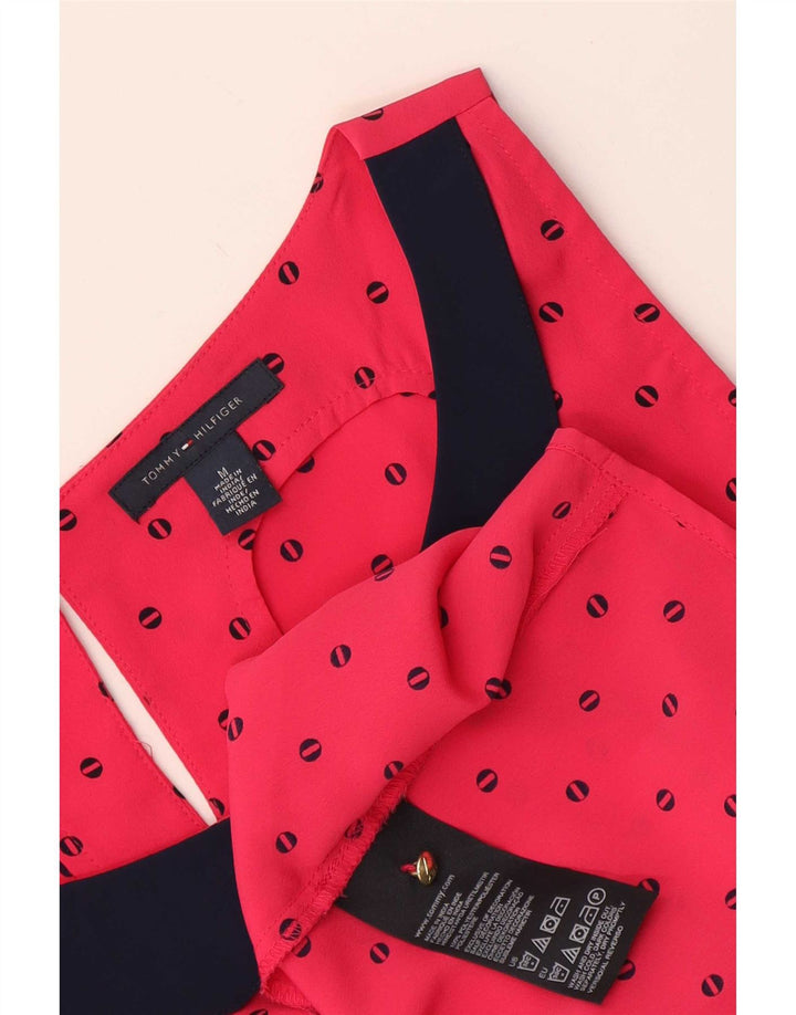 Top ženska bluza bez rukava Tommy Hilfiger UK 14 srednje crvene točke