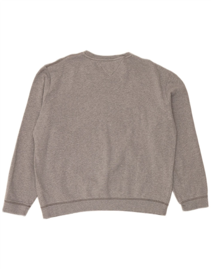 Tommy Hilfiger muški džemper s grafičkim motivima 2XL sivi pamuk u blokovima boja