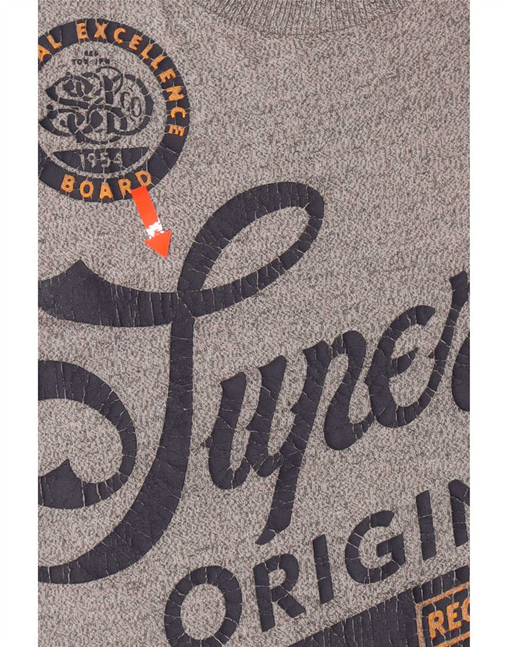 Superdry muška majica kratkih rukava s grafičkim motivima, veliki sivi pamuk