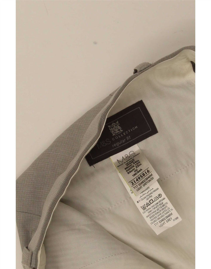 Marks & Spencer muške hlače standardnog kroja W34 L33 sivi poliester