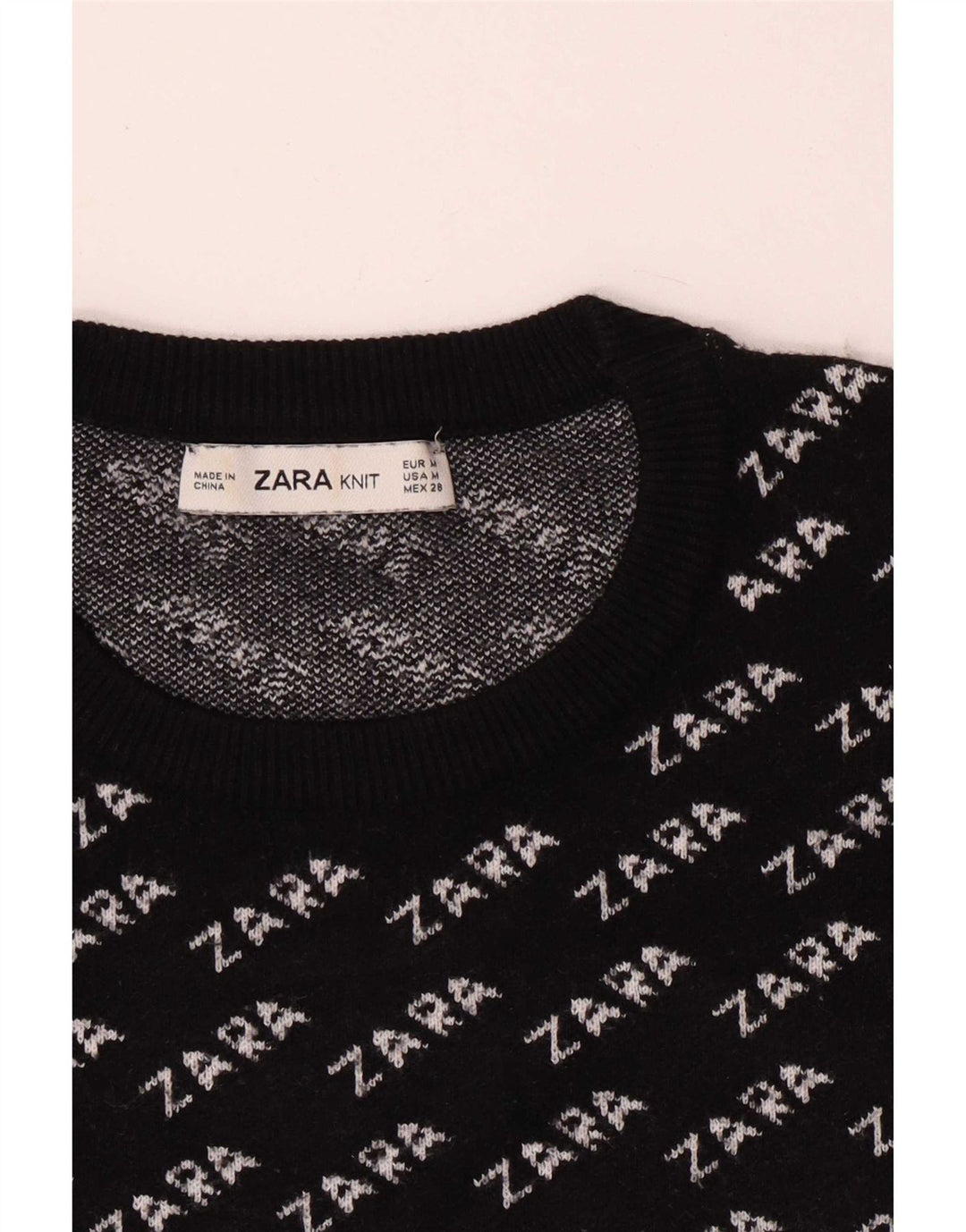 Zara ženski džemper s okruglim izrezom UK 14 srednje crna