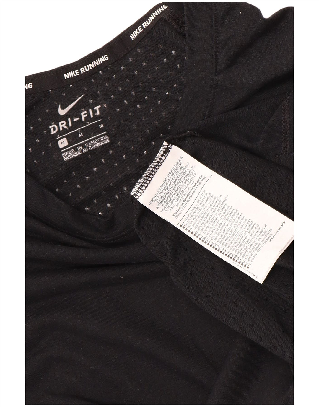 Nike Dri Fit majica kratkih rukava srednji crni poliester