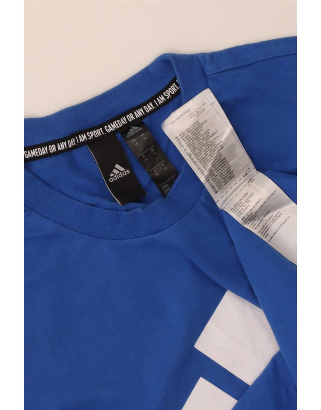 Adidas muška majica s grafičkim motivima srednje plavi pamuk